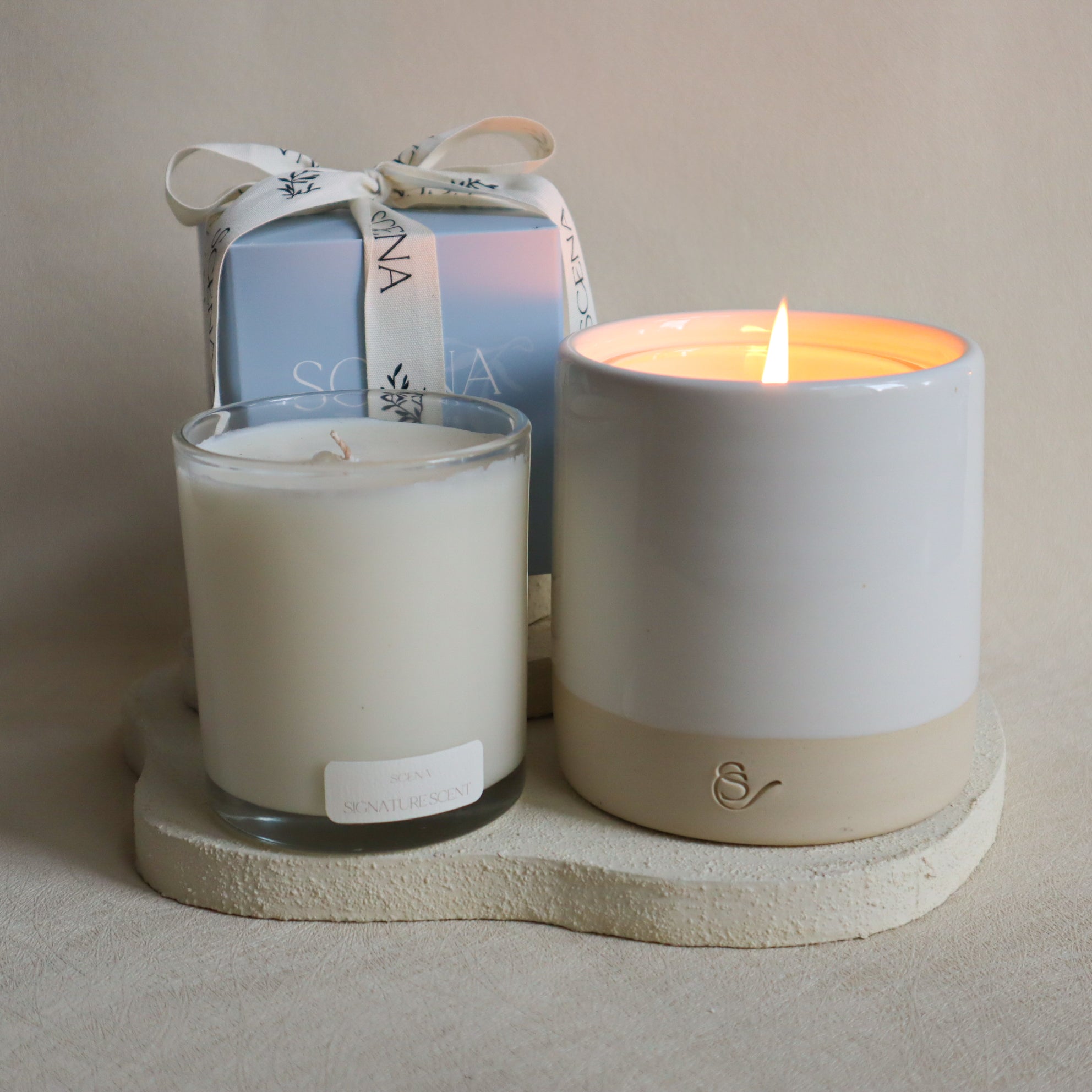 Refillable Ceramic Vessel with Insert