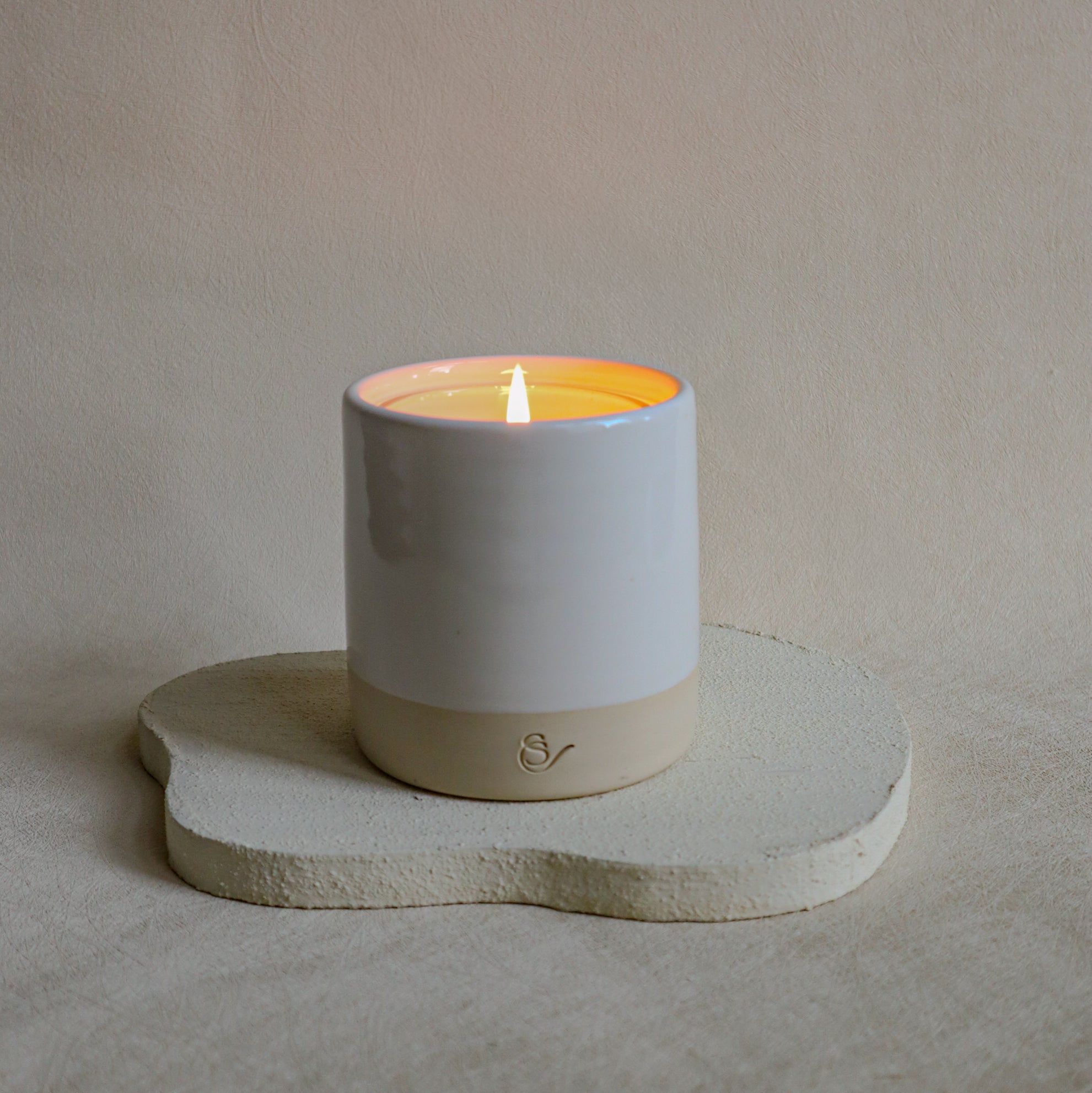 Refillable Ceramic Vessel with Insert