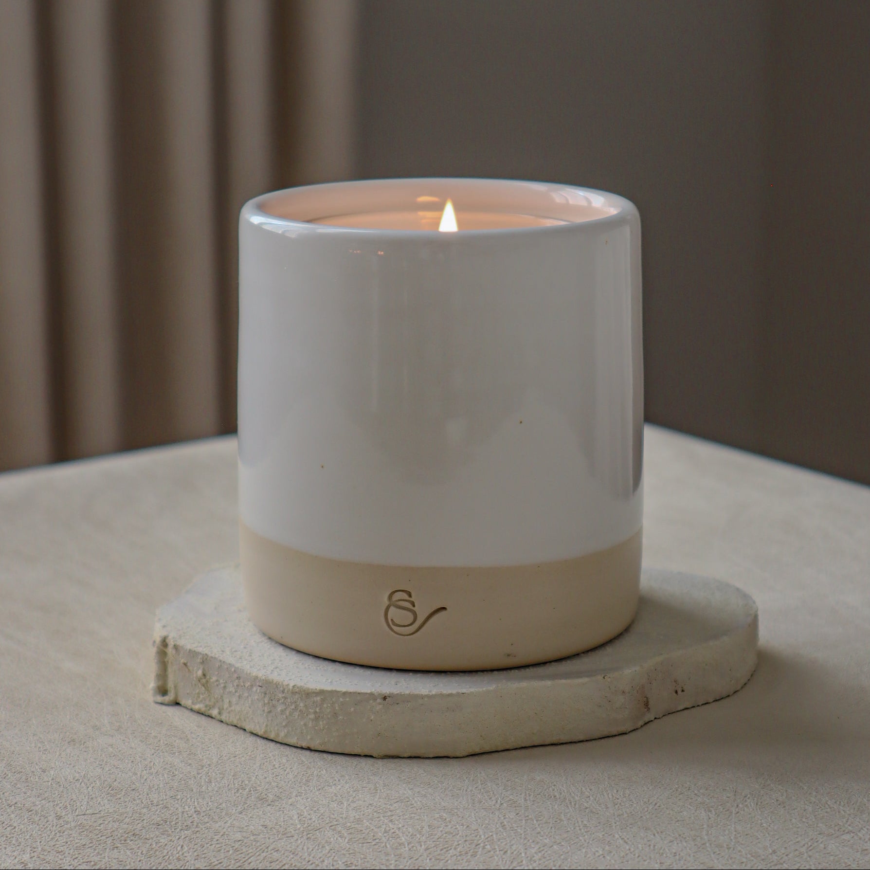 Refillable Ceramic Vessel with Insert